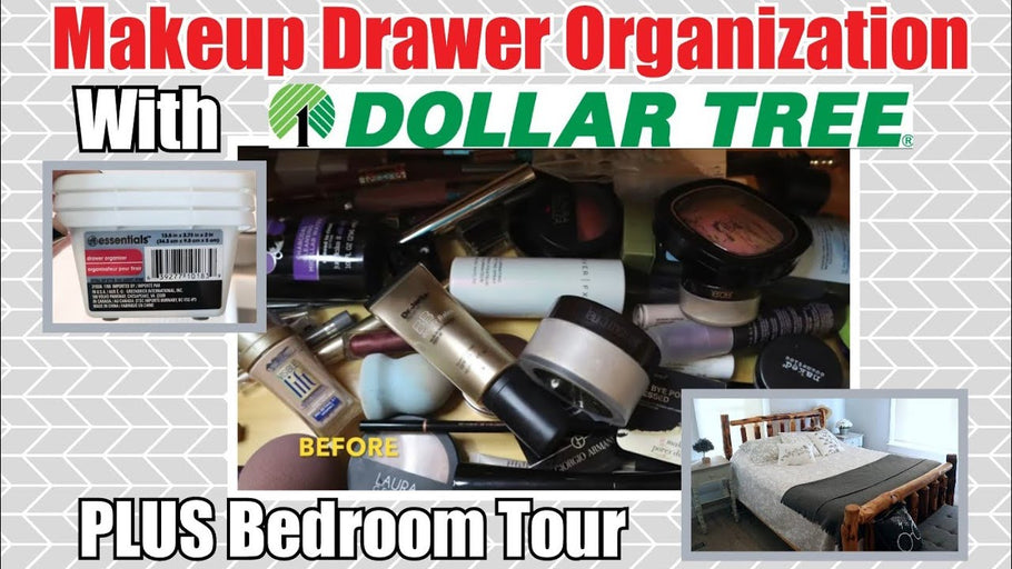 dollartree #organize #declutter Watch me organize my makeup drawer with my favorite Dollar Tree products and take a quick look at our bedroom remodel.