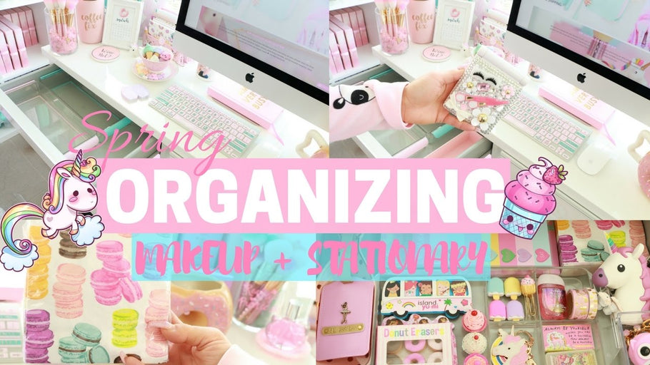 HOW I ORGANIZE MY MAKEUP AND STATIONARY!♥♥ Subscribe NOW to SLMissGlam!♥♥