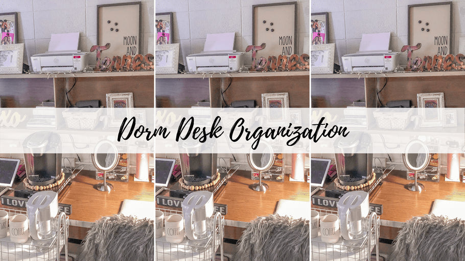 This post is all about dorm desk organization ideas and products.