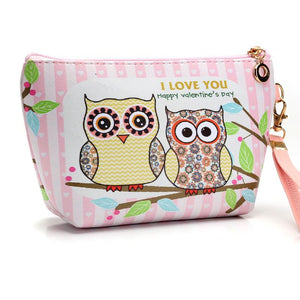 Owl Cartoon Design Cosmetic Bags Organizer Portable Storage Toiletry Bag