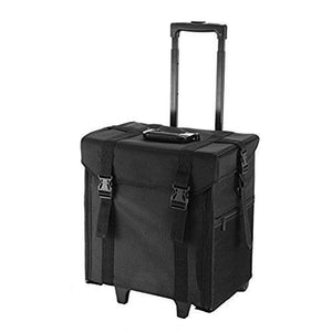 Discover happybuy 2 in 1 nylon makeup case soft with wheels travel cosmetic cases detachable professional rolling trolley makeup travel case oxford vanity portable makeup artist organizer box 2in1 case