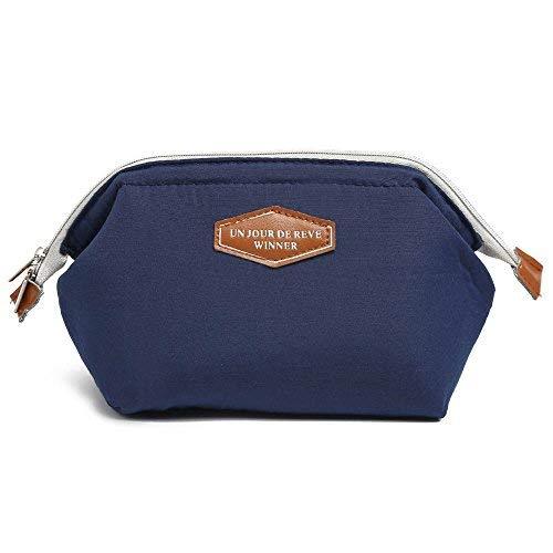 40000Km Cosmetic Bags-Small Makeup Bag For Purse Makeup Organizer Bag Pencil Bag-Navy Blue