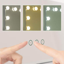 Load image into Gallery viewer, Explore waytrim lighted vanity mirror hollywood style makeup cosmetic mirrors with 17 dimmable led bulbs 3 color lighting touch control design white