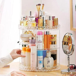 360° Rotating Crystal Cosmetic Storage Box——Free shipping