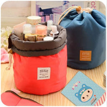 Load image into Gallery viewer, Cosmetic Pouch Handbag Travel Cosmetic Bag Round Drawstring Makeup Organizer Storage Bag