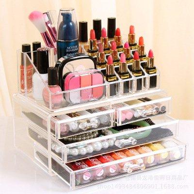 Jewelry  Makeup Organizer Large Capacity Acrylic Cosmetic Storage Display Box