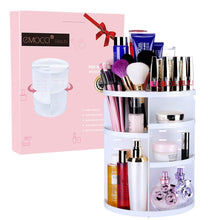 Load image into Gallery viewer, Desktop Rotating Cosmetics Storage Rack Plastic Storage Shelf Dressing Table