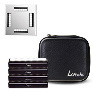 Discover the leopara makeup lighting system portable vanity lights professional lighting for any mirror travel friendly rechargeable onyx chrome