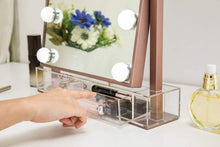 Load image into Gallery viewer, Related hollywood lighted vanity makeup mirror light up professional mirror with storage 3 color lighting modes large cosmetic mirror with 12 dimmable bulbs for dressing table