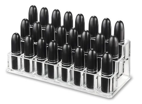 Acrylic Lipstick Organizer & Beauty Care Holder Provides 24 Space Storage | byAlegory (Mint Clear) Makeup Organizer