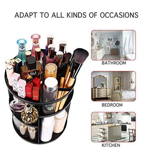 50% OFF TODAY-360 Rotating Makeup Organizer DIY Adjustable Carousel