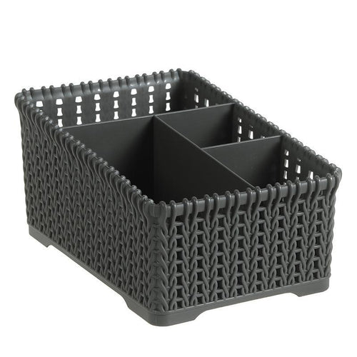 Four Grid Storage Boxes Office Plastic Storage Box Desktop Finishing Box Cosmetics Debris Case Makeup Organizer Boxes