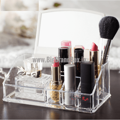 Acrylic Cosmetic Organizer With Mirror