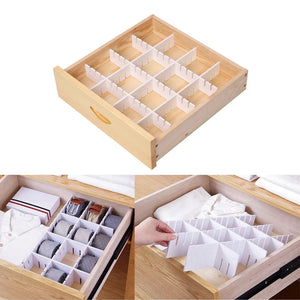 Products e bayker drawer organizer drawer dividers diy arbitrary splicing sub grid household storage spacer finishing shelves for home tidy closet desk makeup socks underwear scarves 5 7x17 7in 5 pack