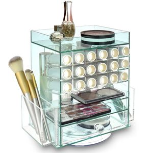 #COM0302GN Acrylic Multi-functional Jewelry Cosmetic Storage Makeup Organizer