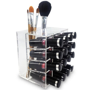#COM1014 Acrylic 16 Lipstick Rack Makeup Organizer