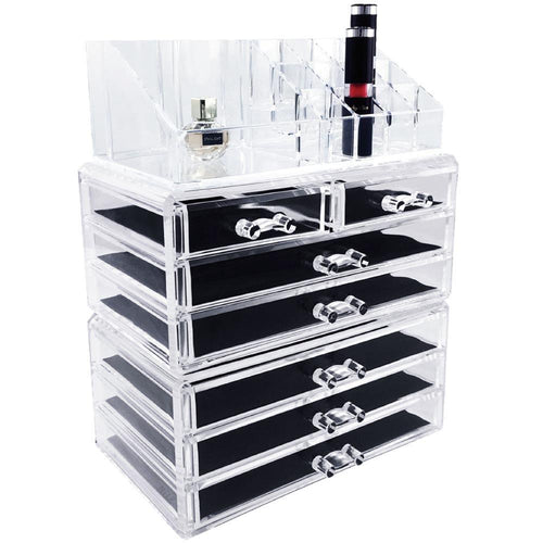 #COMS29150 Acrylic Makeup & Jewelry Storage Organizer 3 Piece Set