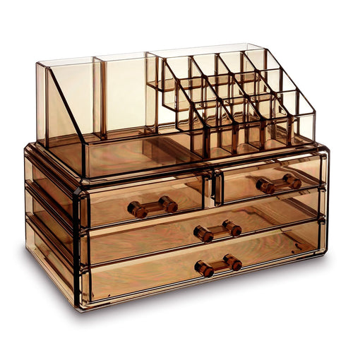 #COMS2915BR Jewelry & Makeup Organizer, Light Brown