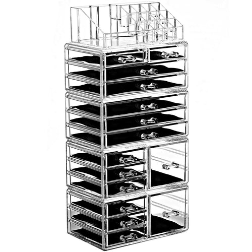 #COMSS3160 Acrylic Jewelry & Makeup Organizer Five Pieces Set