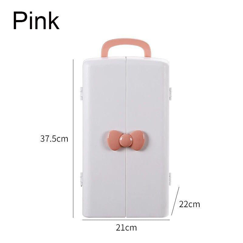 Creative Jewelry and Cosmetic Storage Display Boxes Dustproof Makeup Organizer with Handle
