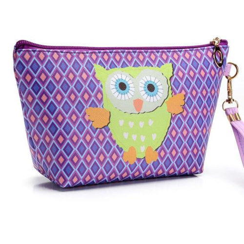 Owl Cartoon Design Cosmetic Bags Organizer Portable Storage Toiletry Bag