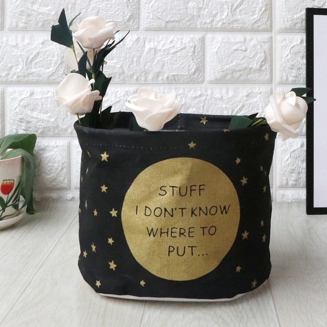 New waterproof cotton and linen desktop makeup organizer
