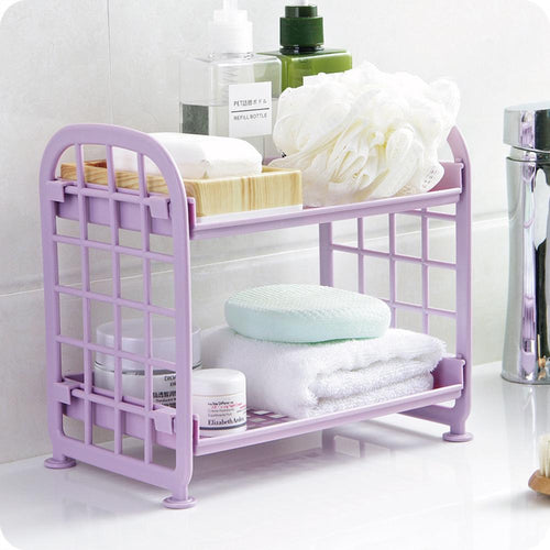 Multifunction Double Layer Sundries Storage Holder Rack For Kitchen Bathroom Desktop Makeup Organizer Display