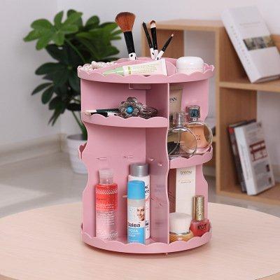 Makeup Organizer 360 Degree Rotation Adjustable Cosmetic Storage Box