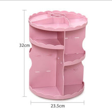 Load image into Gallery viewer, Makeup Organizer 360 Degree Rotation Adjustable Cosmetic Storage Box