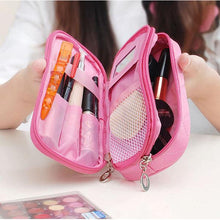 Load image into Gallery viewer, Portable 2 Layers Travel Storage Bag Colorful Cosmetic Makeup Organizer Toiletry Storage Bag