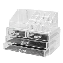 Load image into Gallery viewer, 2Model Acrylic Cosmetic Organizer 3-Layer Lipstick Holder Display Stand Clear Makeup Case Makeup