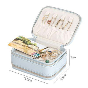 JTO Portable Travel Jewelry Box Cosmetic Makeup Organizer Jewelry box Earrings Display Rings Organizer Jewelry Casket Carrying Case