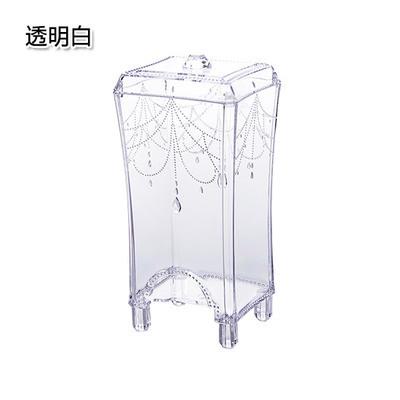 1PCS Makeup Organizers make up cotton transparent plastic storage box container cosmetic remove makeup up Cotton organizer table