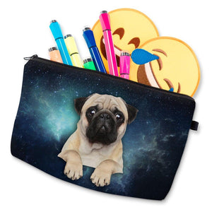 Mp 3D Printed Cosmetic Bags Pug Pattern Cute for Makeup Organizer Necessaries Women Travelling