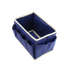 Load image into Gallery viewer, Dot Pattern Non-Woven Foldable Cosmetic Storage Box With 8 Pockets