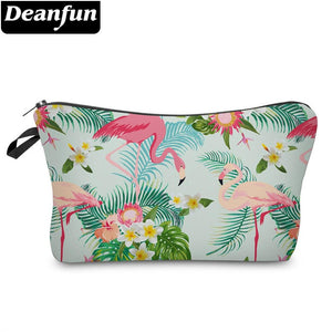 Deanfun Women Cosmetic Bags Flamingo Printed Polyester Makeup Organizer for Travelling  51302