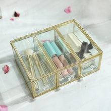 Load image into Gallery viewer, Glass Luxury Transparent Makeup Organizer