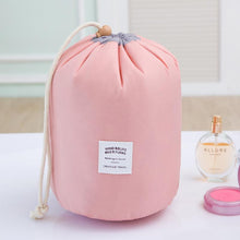 Load image into Gallery viewer, Drawstring barrel shaped women cosmetic Bag High quality makeup organizer storage bags Travel toiletry kit